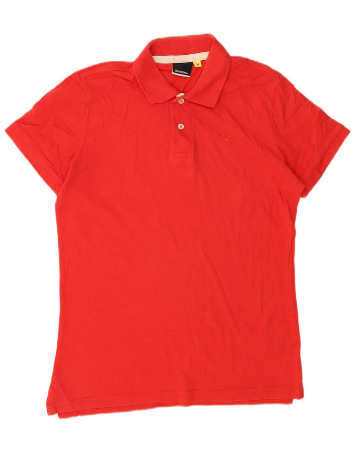 Diadora Herren-Poloshirt aus mittelroter Baumwolle