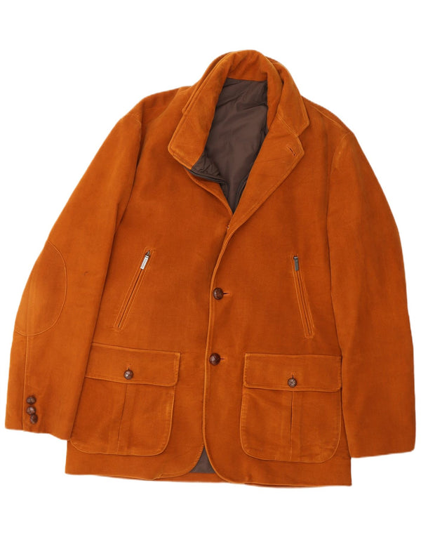 Mabrun Mens Utility Jacket IT 48 Medium Brown Cotton