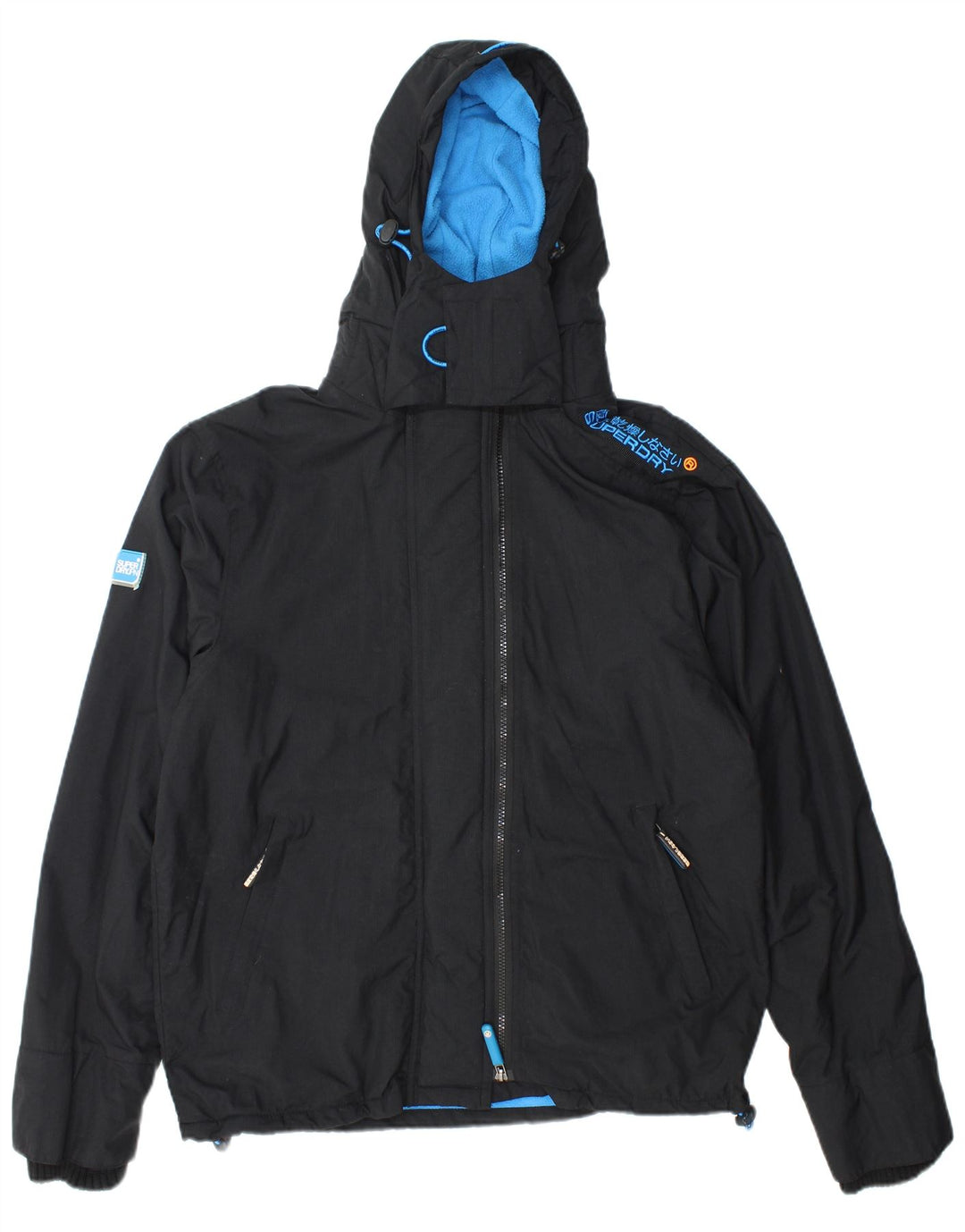Giacca a vento grafica da donna Superdry UK 16 grande nera