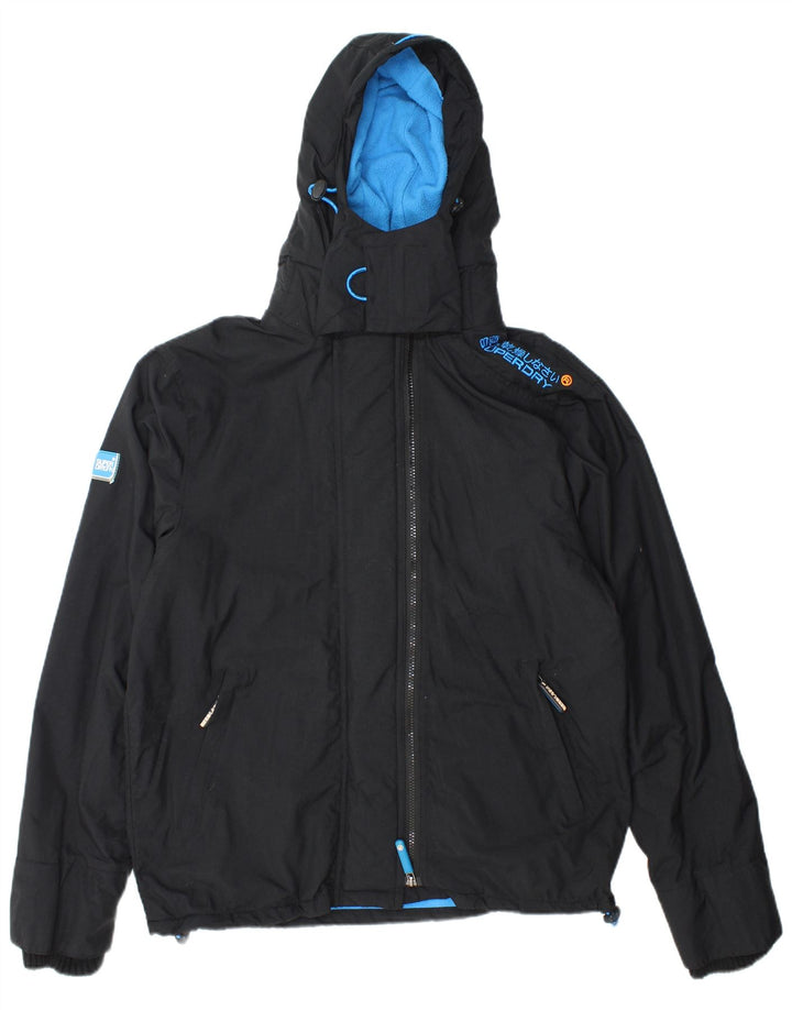 Giacca a vento grafica da donna Superdry UK 16 grande nera