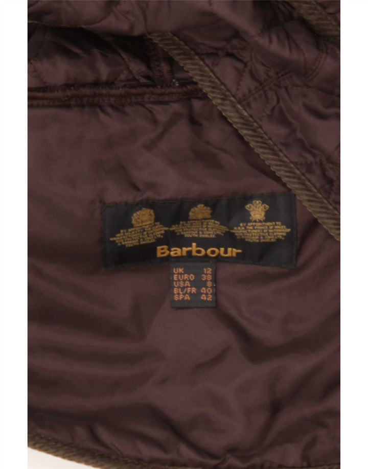 Barbour Quiltet jakke til kvinder UK 12 Medium Brun Polyamid