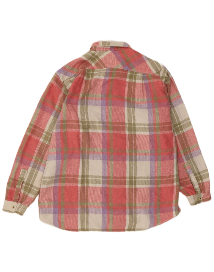 Vintage herre flannel skjorte stor pink ternet akryl