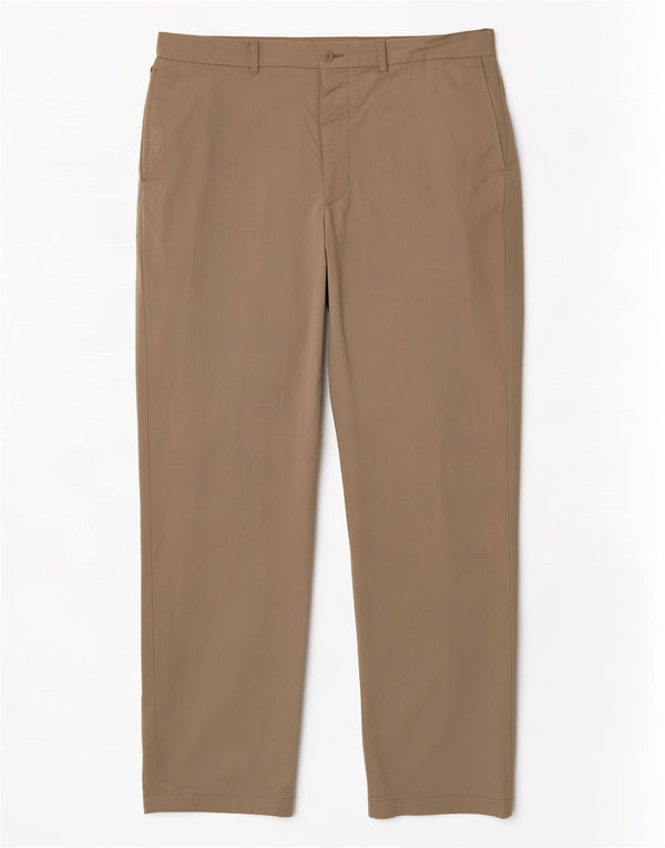 Calça chino reta masculina Marlboro Classics W36 L33 algodão bege