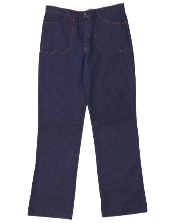 Vaqueros vintage de pierna ancha para mujer W32 L31 Azul marino