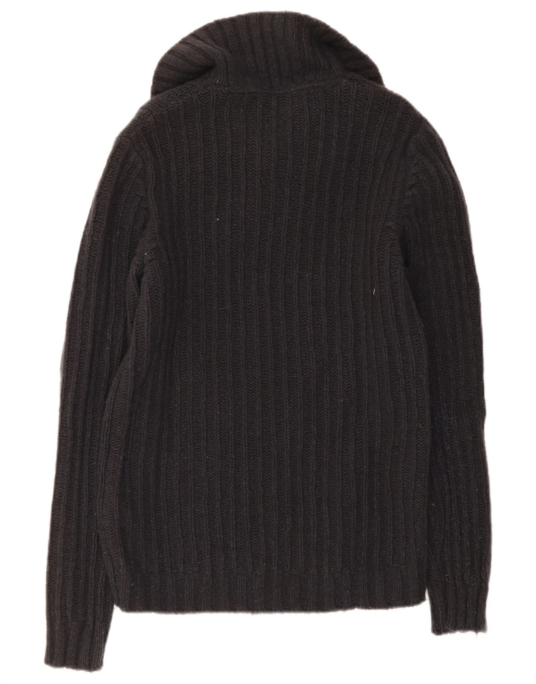 Liu Jo Mens Button Neck Jumper Sweater Medium Navy Blue Wool