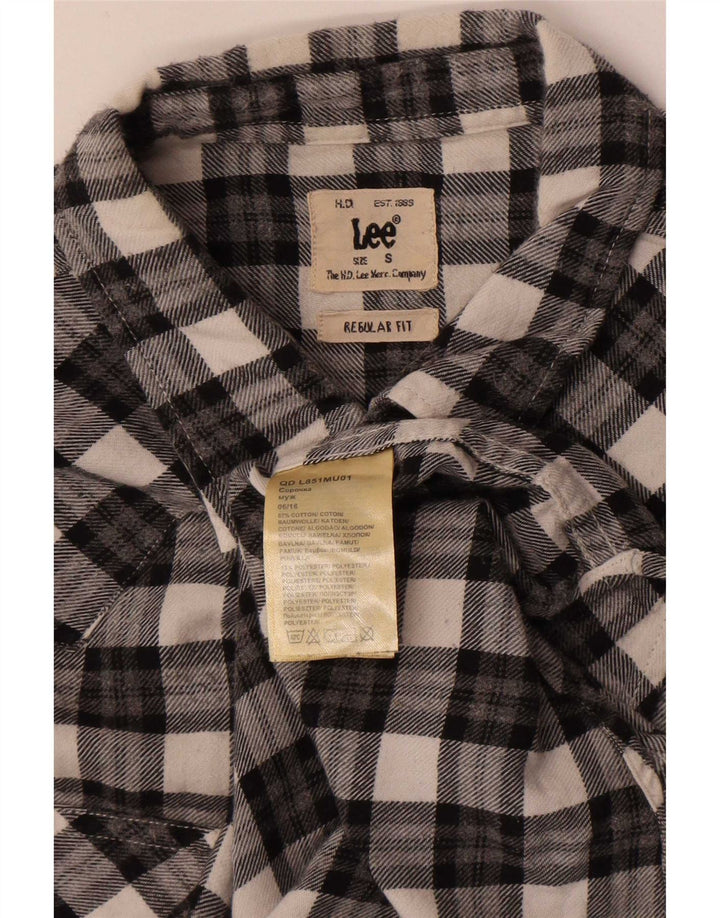 Camicia Lee da uomo in flanella dalla vestibilità regolare, piccolo cotone a quadri neri