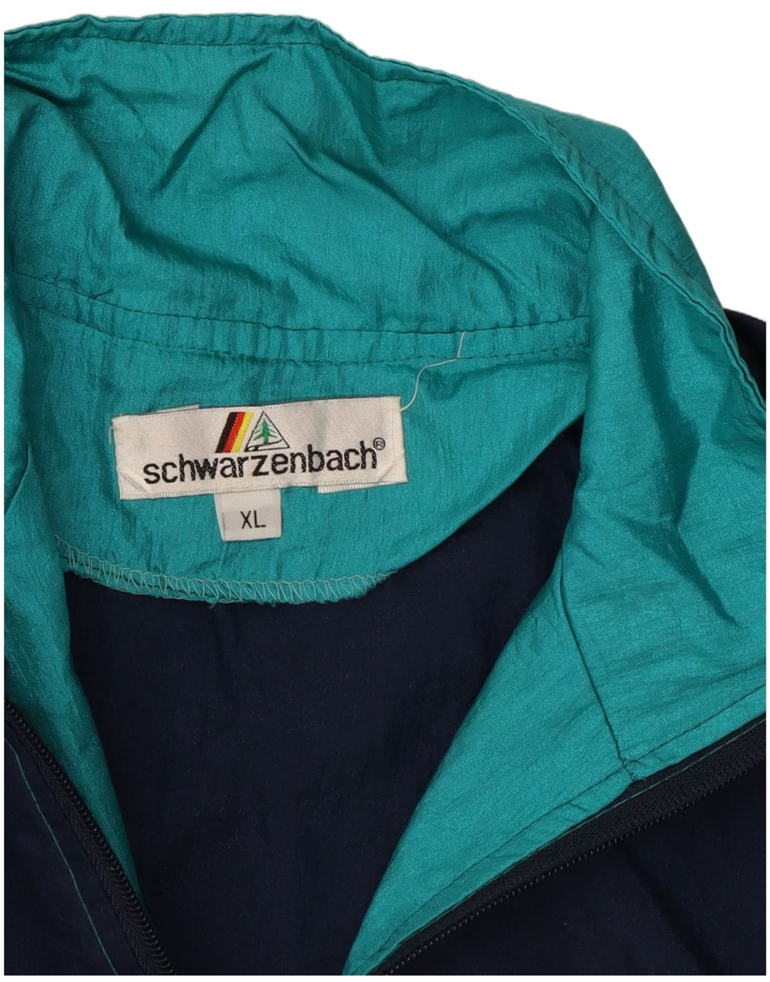 VINTAGE Mens Tracksuit Top Jacket XL Blue Colourblock
