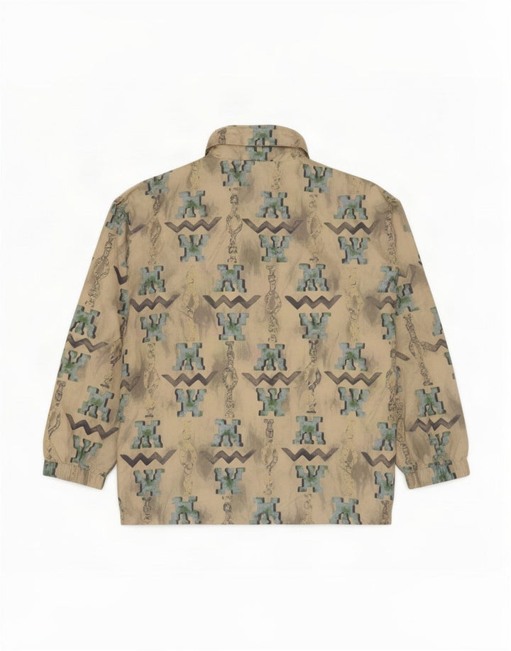 Exxtasy Chaqueta anorak holgada con estampado abstracto para hombre UK 36 Small Off White