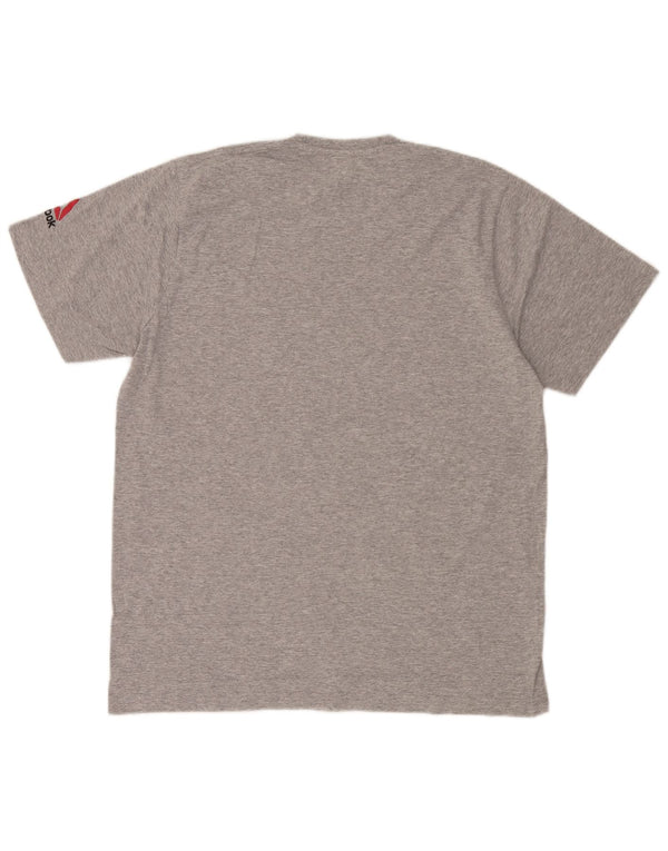 Camiseta Reebok Mens Ireland Graphic Top XL Cinza Algodão