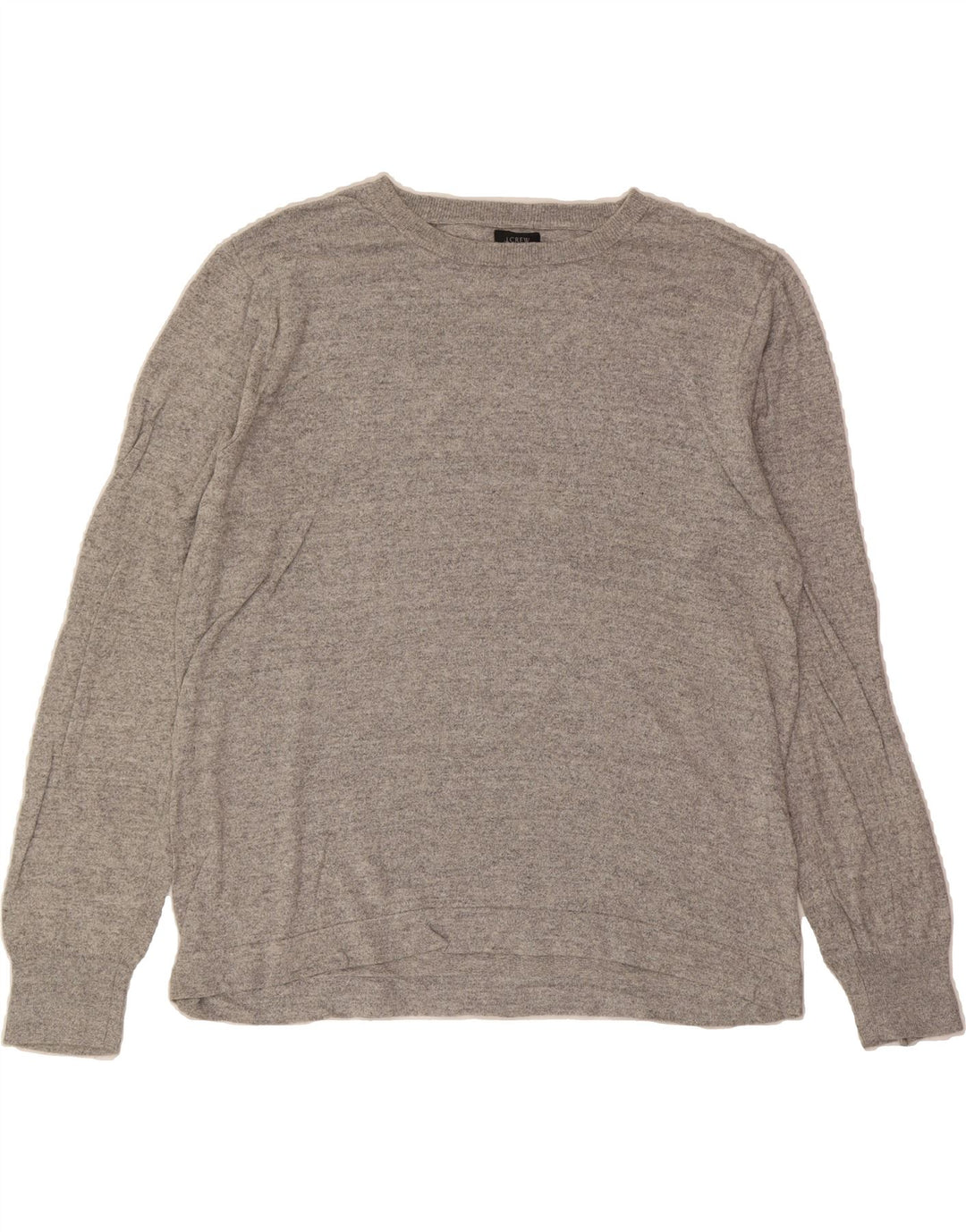 J. CREW Mens Boat Neck Jumper Sweater Medium Grey Cotton Vintage J. Crew and Second-Hand J. Crew from Messina Hembry 