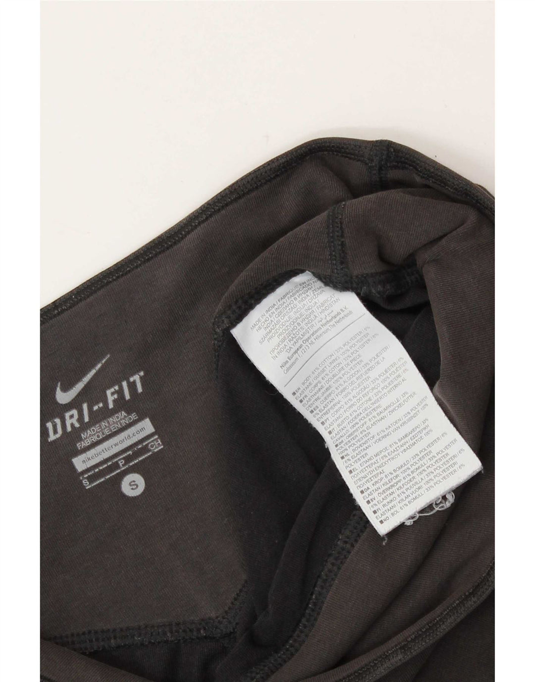 Nike Womens Dri Fit Leggings UK 10 Small Black Cotton