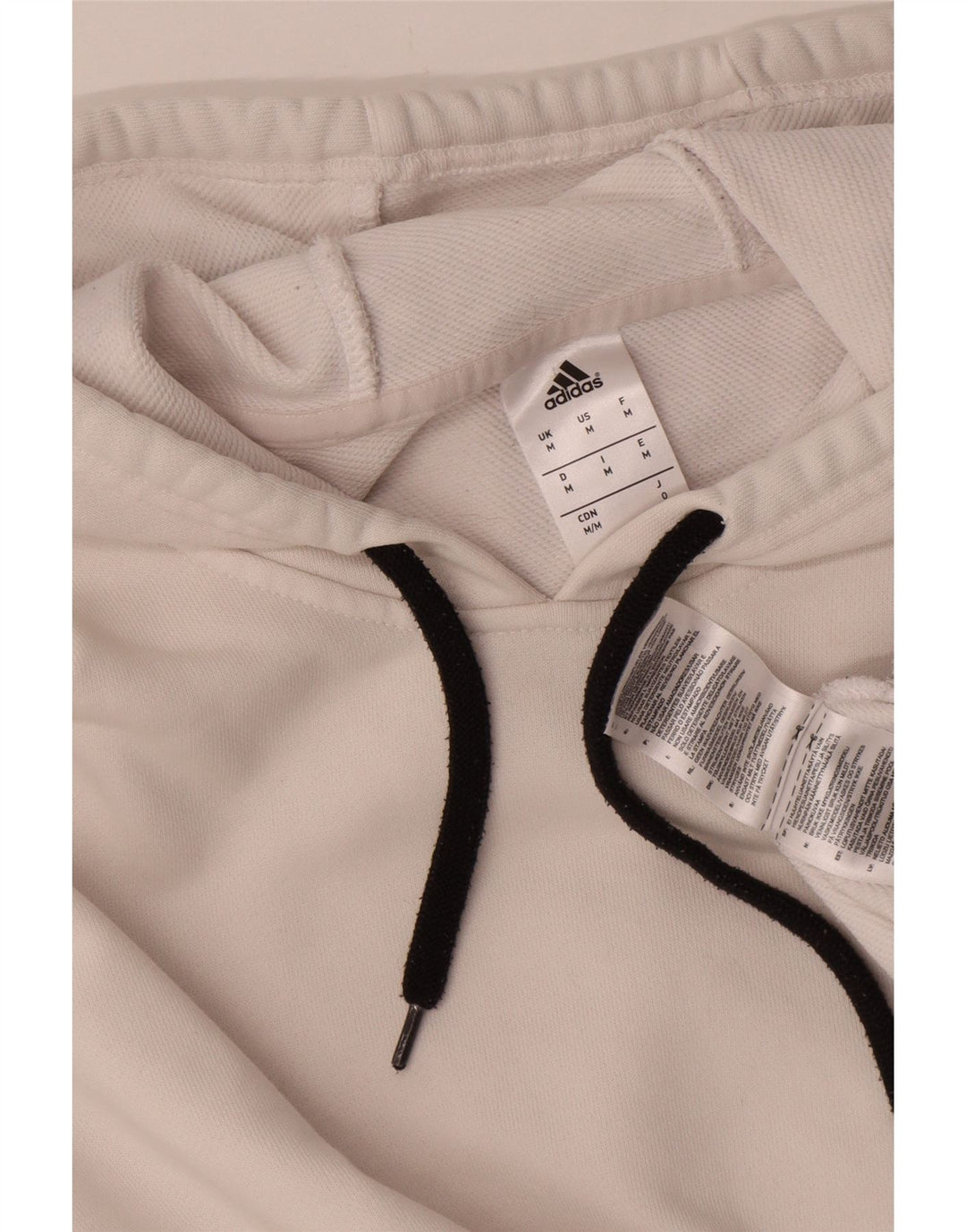 Adidas Herre Brooklyn Nets Grafisk Hættetrøje Jumper Medium Hvid Bomuld