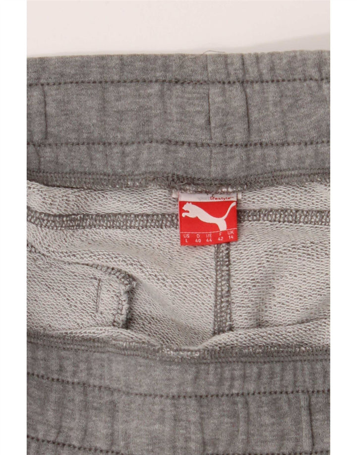 Puma Womens Sport Shorts UK 14 Large W32 Grey