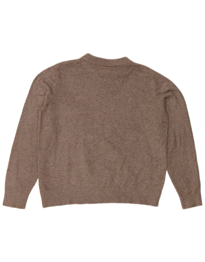Maglione maglione girocollo da donna Marks & Spencer UK 14 Poliestere grigio medio