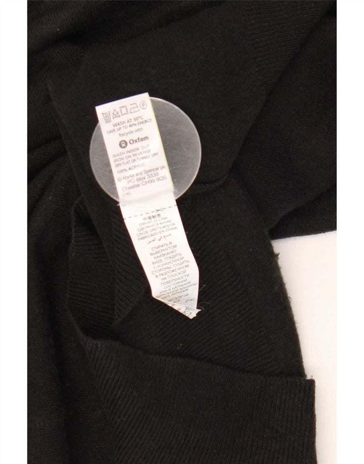 Marks & Spencer Herre Blue Harbor V-hals sweater lille sort akryl