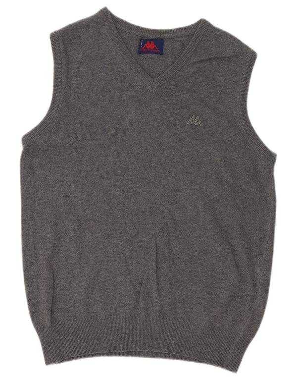Kappa Mens Vest Tank Top Medium Grey Wool