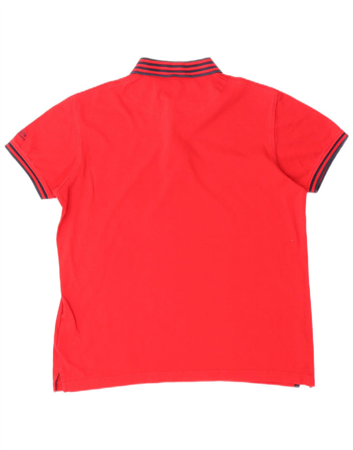 Harmont & Blaine Mens Polo Shirt Large Red Cotton
