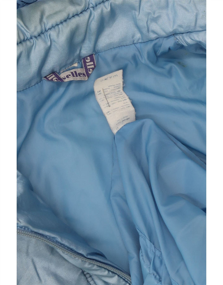 Ellesse Herre hættepolstret jakke UK 38 Medium Blue Colourblock Nylon