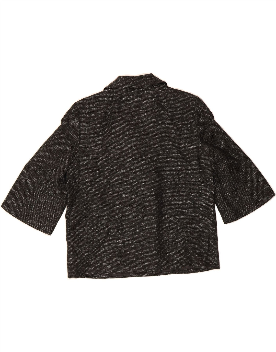 LAURA ASHLEY Womens 2 Button Blazer Jacket UK 14 Large Black Flecked Vintage Laura Ashley and Second-Hand Laura Ashley from Messina Hembry 