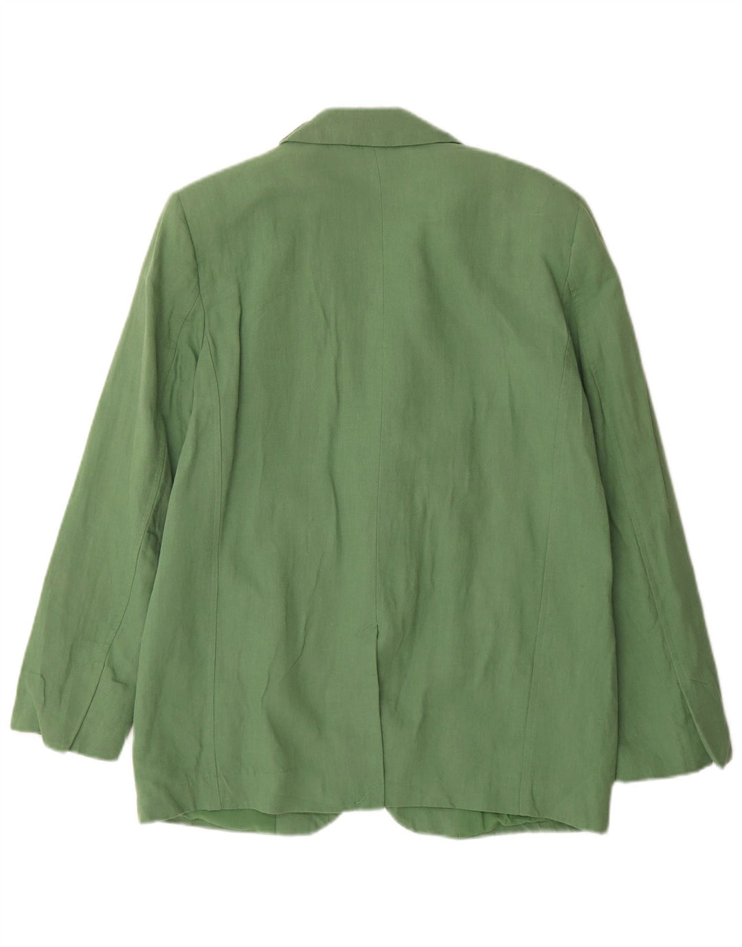 Zara Womens 2 Button Oversized Blazer Jacket UK 10 Small Green Linen