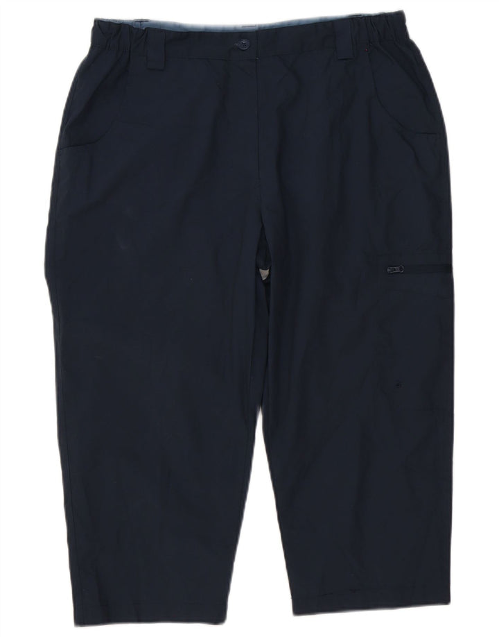 Mountain Warehouse Womens Cargo Trousers UK 12 Medium W32 L20 Navy Blue