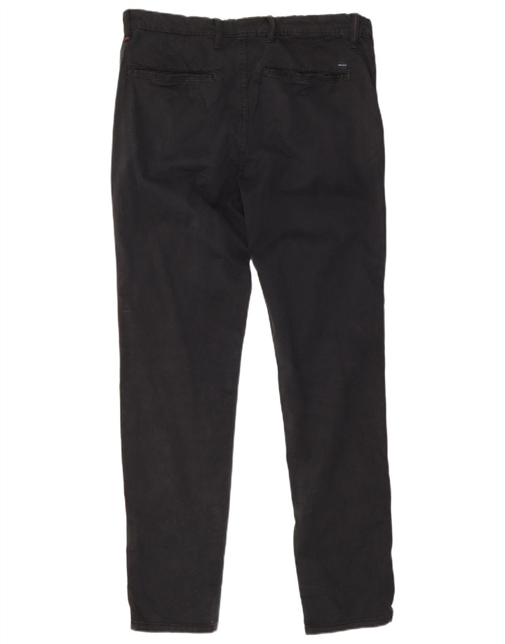 Zara Mens Slim Chino Trousers EU 40 Medium W31 L30 Black
