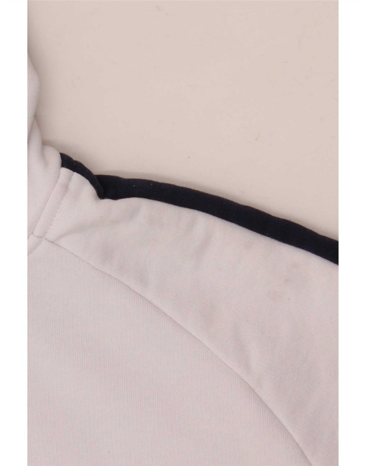 Fila Mens Graphic Hoodie Jumper Medium White Colourblock Cotton
