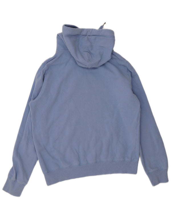 Jack Wills Womens Graphic Hoodie Jumper UK 12 Medium Blue Cotton