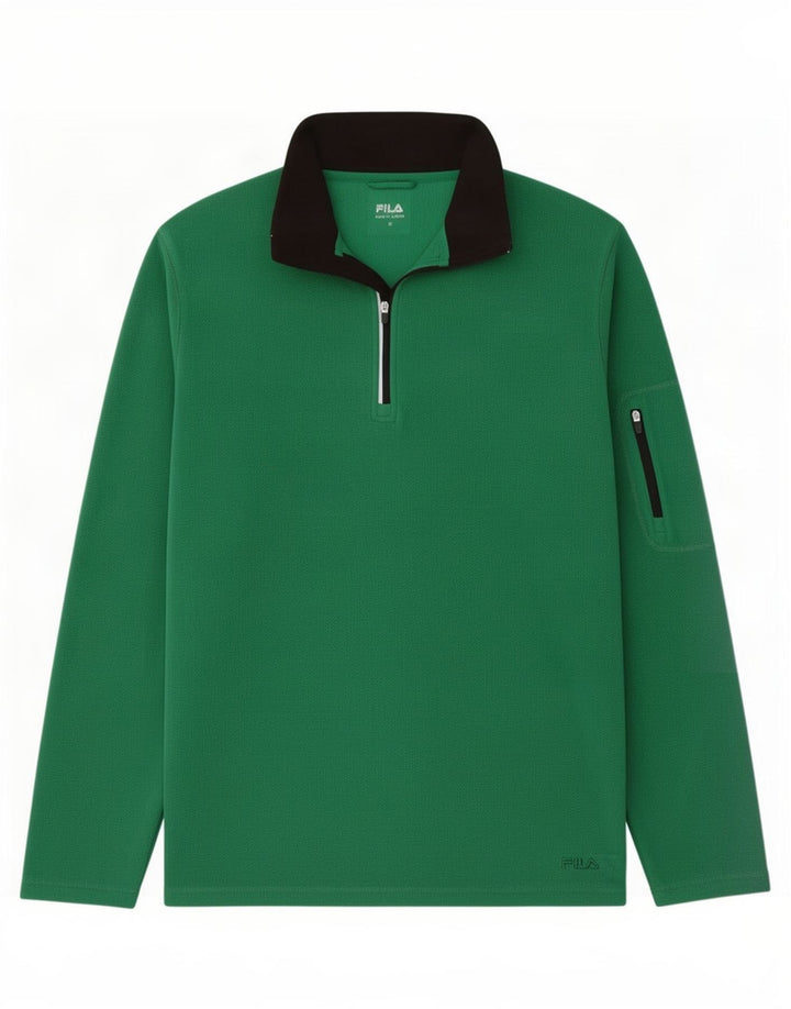 Fila Herre lynlås hals Fleece Jumper Medium Grøn Polyester