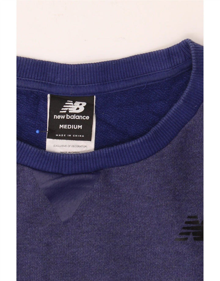 NEW BALANCE Womens Oversized Sweatshirt Jumper UK 14 Medium Navy Blue Vintage New Balance and Second-Hand New Balance from Messina Hembry 