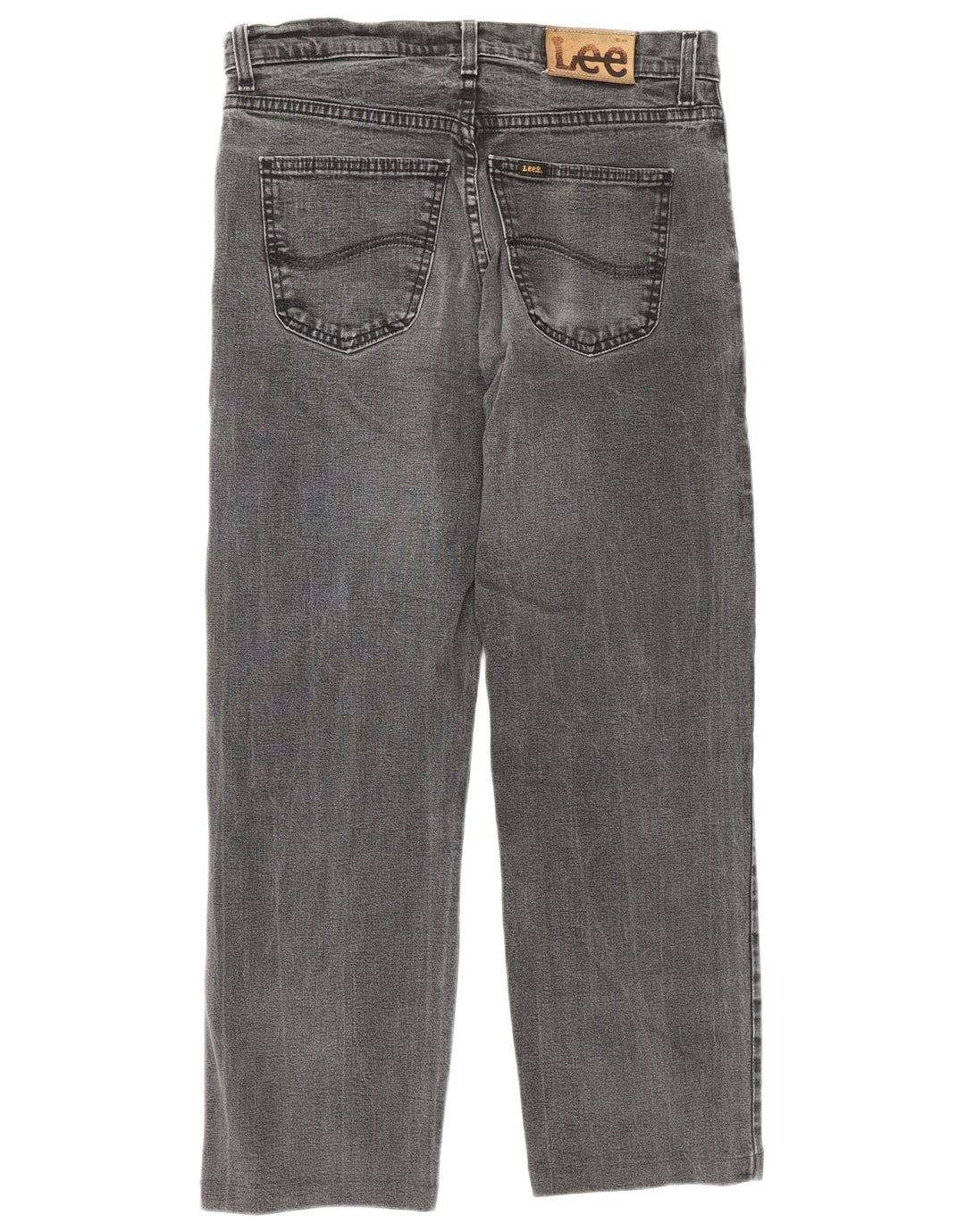 Lee Womens Brooklyn Straight Jeans W32 L26 Grey Cotton