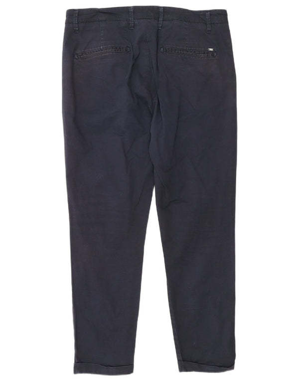 Liu Jo Mens Slim Chino Trousers IT 50 Large W34 L26 Navy Blue Cotton