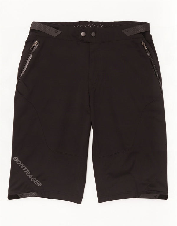 Herre grafiske Vandre Cargo Shorts W32 Medium Sort Polyester