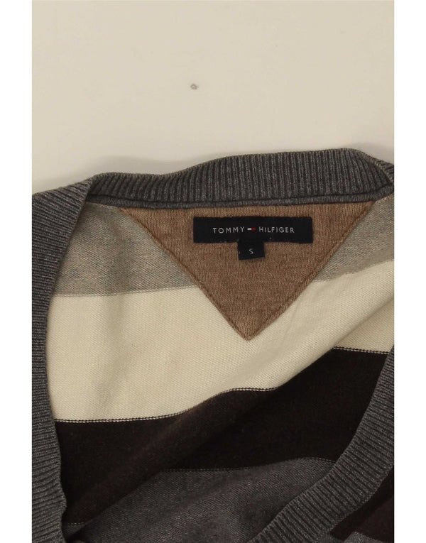 Maglione maglione con scollo a V da donna Tommy Hilfiger UK 10 piccolo multicolore
