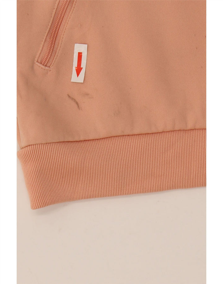 ADIDAS Womens Tracksuit Top Jacket UK 14 Medium Pink Polyester