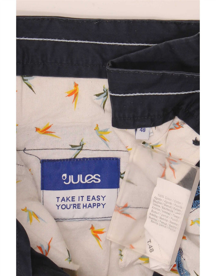 Jules Mens Chino Shorts W38 XL Navy Blue Cotton