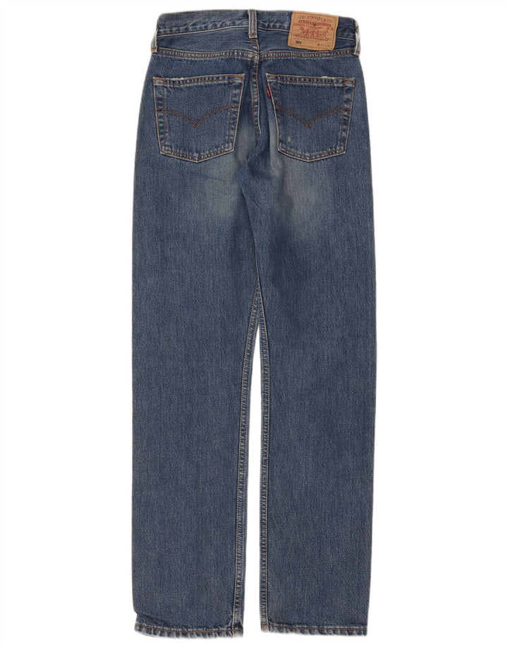 Levi's Mens 501 Distressed Straight Jeans W27 L32 Blue Cotton