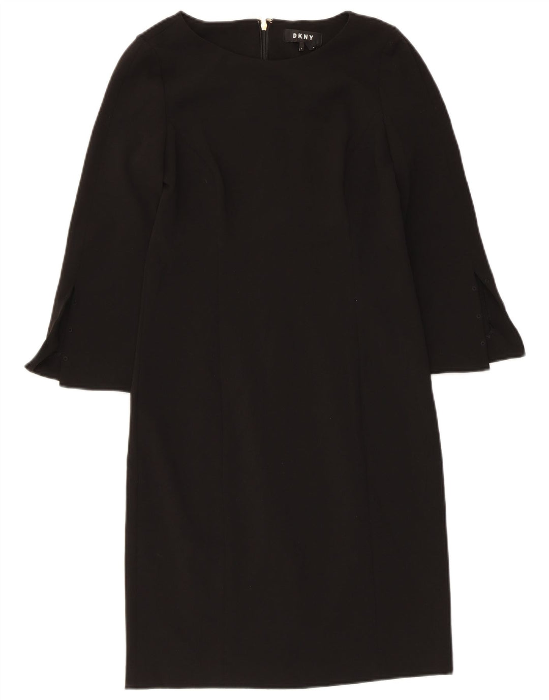 Dkny Womens 3/4 Sleeve Sheath Dress US 2 XS Black Polyester