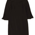 Dkny Dame 3/4 Ærmet Skede Kjole US 2 XS Sort Polyester