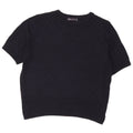 Maglione maglione girocollo corto da donna Marks & Spencer UK 14 medio blu navy