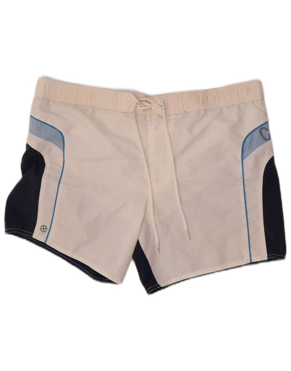 Colmar Mens Graphic Swimming Shorts IT 50 Large White Colourblock Polyamide