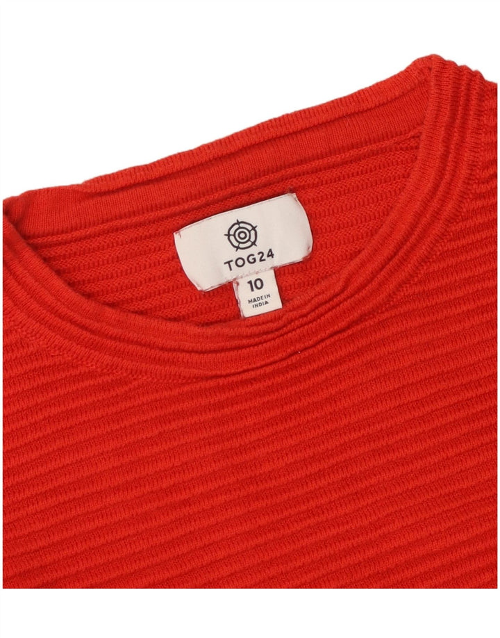 Tog 24 Dame Crew Neck Jumper Sweater UK 10 Small Red