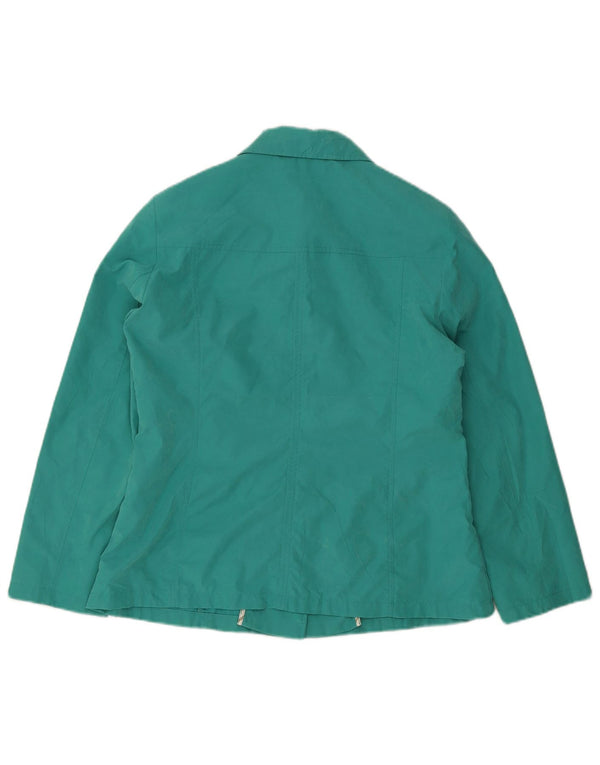 Marks & Spencer Womens Bomber Jacket UK 14 Medium Green Polyester