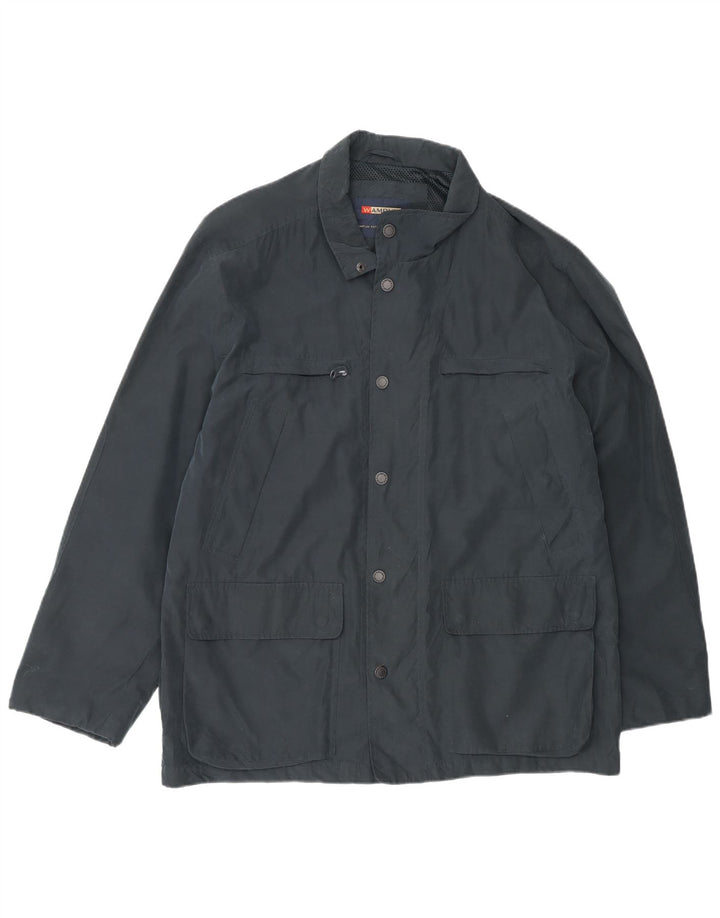 Wampum Mens Utility Jacket UK 42 XL Navy Blue Polyester