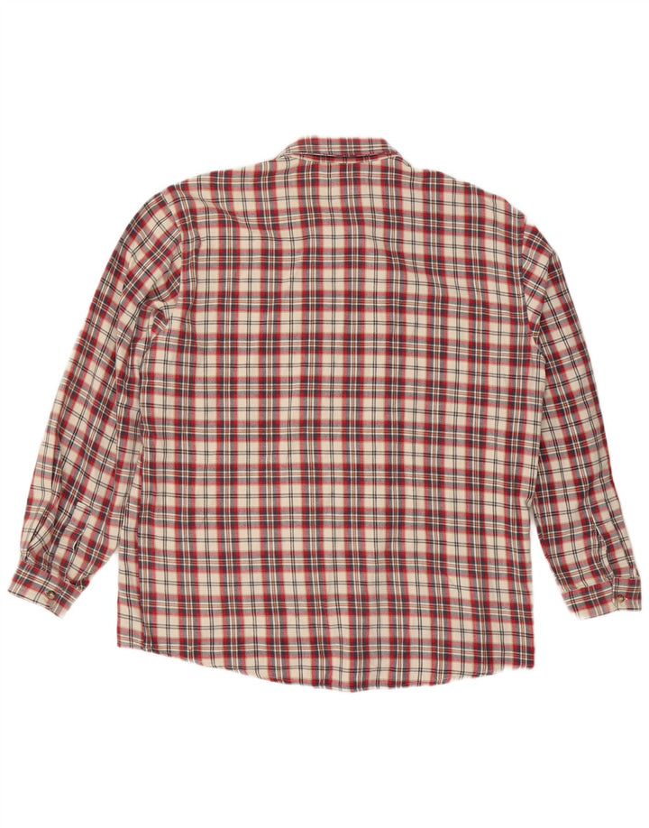 European Project Mens Flannel Shirt XL Red Check Cotton