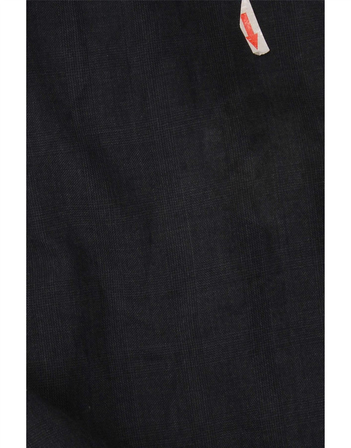 Marks & Spencer Mens Tailored Fit Suit Trousers W42 L31 Navy Blue Check