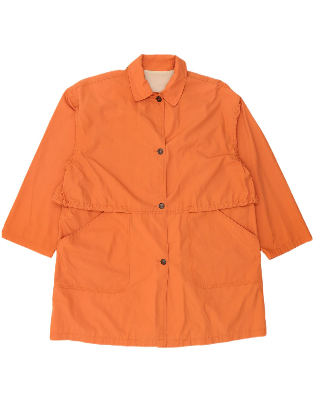 Vintage Womens Raincoat UK 18 XL Orange Polyester