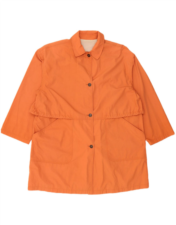 Vintage Womens Raincoat UK 18 XL Orange Polyester