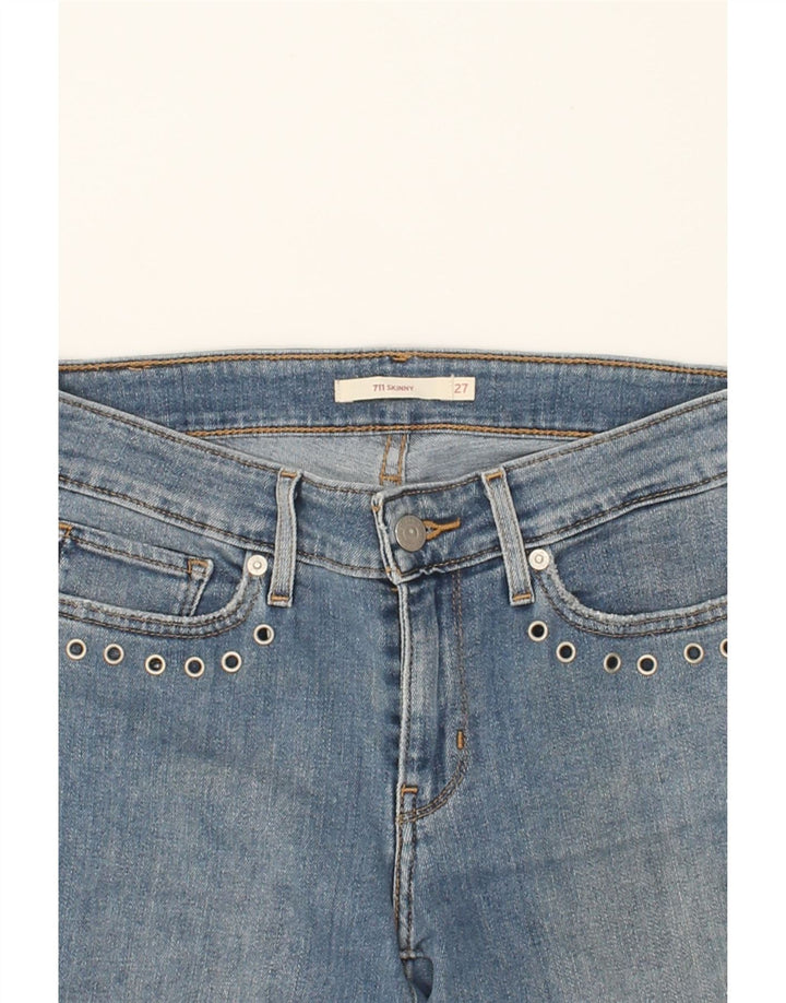 LEVI'S Womens 711 Skinny Jeans W27 L26 Blue Polyester Vintage Levi's and Second-Hand Levi's from Messina Hembry 