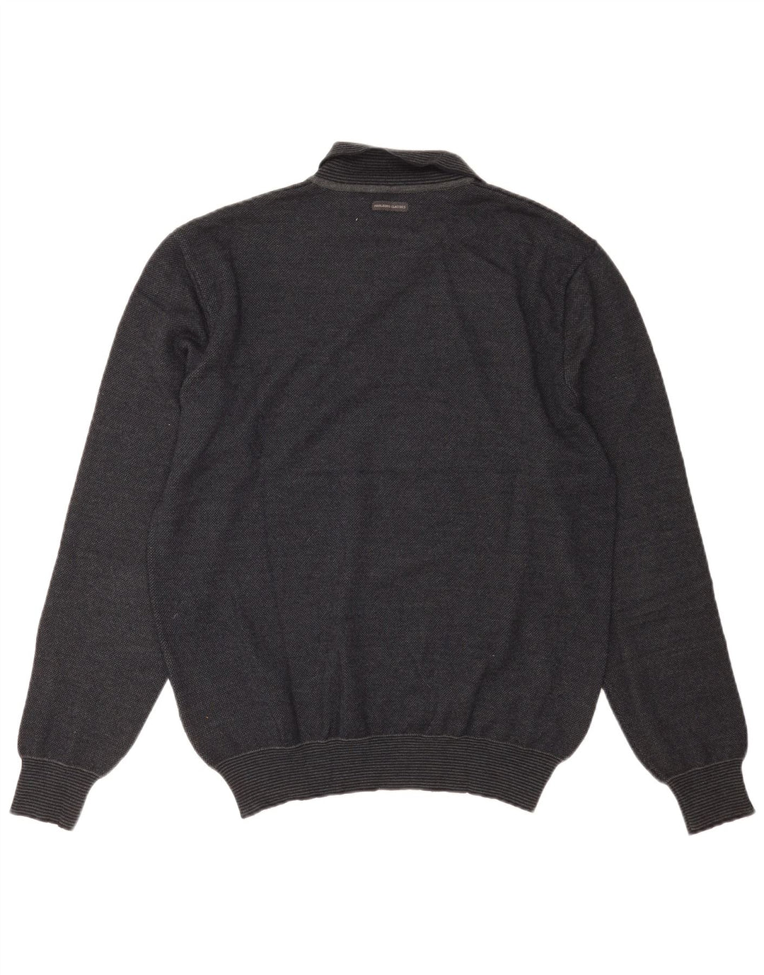 Marlboro Classics Mens Polo Neck Jumper Sweater Large Grey Wool